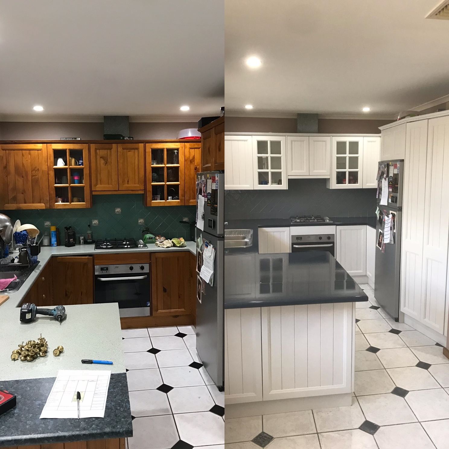 before after adelaide kitchen resurfacing